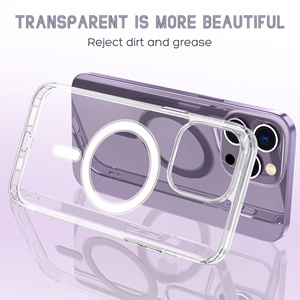 Wholesale Super Magnetic <b>Shockproof</b> Anti-Falling Clear Phone <b>Case</b> for <b>iPhone</b> <b>11</b>~17 Pro Max,Samsung S24 S25 S26 Ultra Plus - Product Image 2