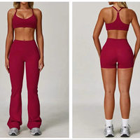 Ensemble de yoga et fitness 3 pièces personnalisé pour femme, séchage rapide, leggings taille haute, soutien-gorge de sport et veste, tenue de sport pour la gym, vente en gros de haute qualité