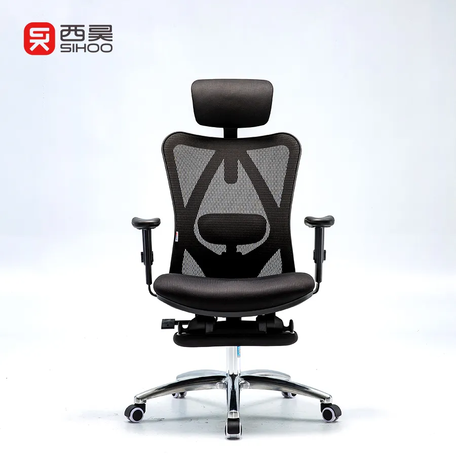 Sihoo เก้าอี้ตาข่ายหมุนได้รุ่น M18,เก้าอี้พักเท้าผ้าตาข่ายคุณภาพสูง
