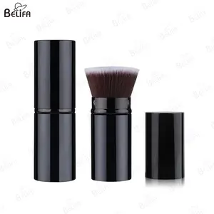 BELIFA Multi-functional Portable blush loose powder makeup brush with Cover large retractable flat head Foundation brush
