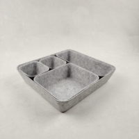 Organisateur de rangement de bureau en fibre de polyester écologique, multifonctionnel, rectangulaire classique, taille personnalisée, vente en gros d'usine