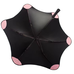Parapluie inversé à 6 baleines, tissu pongé imperméable avec pointe arrondie, impression promotionnelle pour événements urbains et cadeaux - Product Image 1