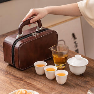Service à thé Kung Fu en porcelaine de jade de qualité supérieure BAMBUS, style chinois moderne, avec couvercle, portable, pour voyage - Product Image 3
