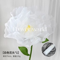 Fleurs géantes artificielles du monde floral avec support de tige grande décoration de fleurs en soie géante énorme pour événement de mariage