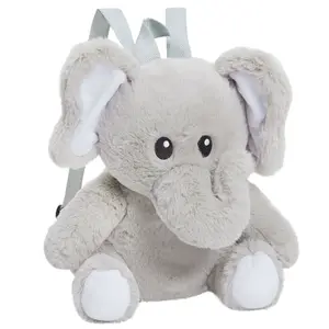 कार्टून हाथी खिलौने आलीशान बैग बच्चों के लिए थोक कस्टम भरवां पशु खिलौने स्कूल बैग बैग