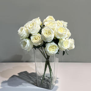 Fábrica a granel al por mayor de alta calidad Artificial solo terciopelo rosas flor rojo blanco personalizado real Touch Rosa flores decorativas - Product Image 4