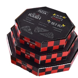 Cheappizza Oven Cone Box Custom Circle Octagon Custom Round Pizza Box 500PCS Accept Square PA005 Corrugated Board OEM