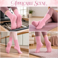 Chaussettes antidérapantes pour femmes, respirantes, brodées, personnalisées, pour yoga, sport, Pilates, Reformer, New East