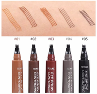 Crayon Sourcils Liquide 3D Waterproof et Anti-Transpiration Microblading Effet Tatouage, Pointe Fourchue
