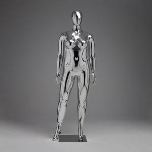 Mannequin femme grande taille or tête d'œuf multicolore électroplaqué brillant grande poitrine Mannequin femme - Product Image 3
