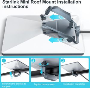 Di alta qualità Starlink Mini V4 veicolo regolabile in alluminio tetto palo montaggio in metallo da viaggio Kit per parabola satellitare - Product Image 3