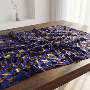 Tessuto in Velluto di Seta Vera con Motivo a Quadri 3D, 20% Seta di Gelso 80% Viscosa, Tessuto Leggero e Trasparente per Abaya di Lusso - Product Image 2