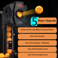 HP S8-PRO Mesin Penyajian Bola Tenis Meja Portabel Profesional, Pelatih Pingpong Otomatis Penuh yang Dapat Diprogram