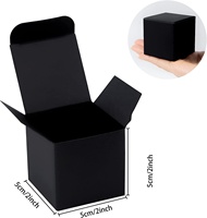 Boîtes à bijoux en carton Kraft à personnaliser avec votre Logo, Mini boîte cadeau noire robuste, Durable, Surface plane et lisse avec couvercles pour cadeaux