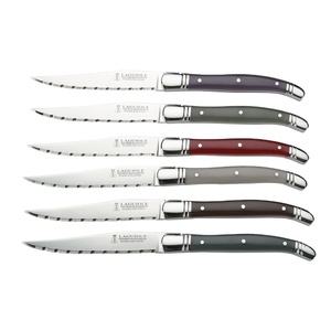 Top bán laguiole bít tết dao thép không gỉ ABS xử lý 6-mảnh răng cưa cạnh gương kết thúc Nhà Bếp Knife Set - Product Image 1