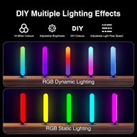 Lámpara Ambiental LED de Escritorio con Cambio de Color, Control Remoto WiFi, Activación por Sonido, Lámpara de Ambiente para E-Sports