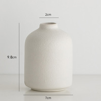 Vase à fleurs en céramique mat de style nordique ARM LVG, décoration d'intérieur en porcelaine, forme cylindrique, bouche étroite