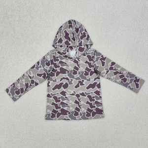 Hauts à capuche personnalisables pour enfants en bas âge, garçons, imprimé camouflage, manches longues, vêtements décontractés pour enfants, vêtements d'automne - Product Image 6