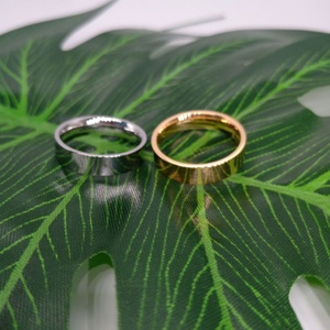 Factory Direct Sale 5mm Stainless Steel Custom Silver <b>Rings</b> Blank Engraved logo Gold <b>Statement</b> <b>Ring</b> - Product Image 3
