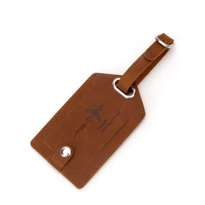 Hot Sale New Designer Custom Logo Genuine Leather Handmade Luxury Fashionable Eco-Friendly Durable Luggage Tag Customized Color - Product Image 1