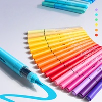 Enmark – Nouveau Set de 36/48 Marqueurs Liquides à Pointe Souple pour Étudiants, Couleurs Superposables sans Interférence, Stylo Pliant en Trois pour l'Art et l'Aquarelle