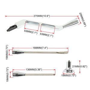Kit de levier de changement de vitesse pour colonne de direction RASTP, pour GM Chevrolet Classic 67-94, en alliage d'aluminium argenté - Product Image 2
