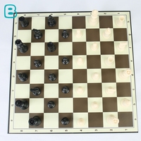 Jeu d'échecs professionnel personnalisé pliable non magnétique jeu de société de luxe en papier échiquier personnalisé