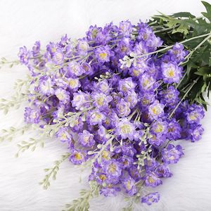 Artificial Delphinium <b>Flowers</b> 86cm Plastic <b>Silk</b> High Simulation For Wedding Home Decor Photography Props - Product Image 1