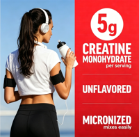 Bubuk Creatine Monohydrate Mikronisasi 99% Kemurnian Tinggi Suplemen Pra-Latihan Dewasa Peningkat Kekuatan Otot Nutrisi Olahraga
