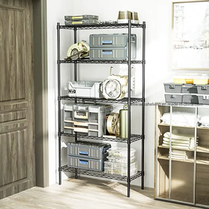 Nhiệm vụ nặng nề 5-SHELF thép công nghiệp kệ đơn vị Chrome kết thúc bảo vệ chống ăn mòn đa cấp thiết kế cho quản lý không gian - Product Image 5