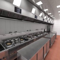 JINJELI-Extracteur de cuisine commercial, ventilateur d'extraction d'air frais, hotte aspirante en acier inoxydable