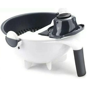 Cortador de Verduras Multifuncional 9 en 1 con Cesta de Drenaje, Rebanador Giratorio Mágico, Rallador, Utensilios de Cocina - Product Image 2