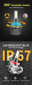 Faros LED Kaier Precio de Fábrica X6 H11 H4 H7 <span class=keywords><strong>H1</strong></span> 9005 9006 D2s D4s 880 881 36W 8000LM Nuevos - Product Image 4
