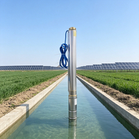 Pompe solaire submersible DC72V 1100W 3YYP3.8-120-72-1100 3.8m³/h 120m de hauteur de refoulement 1 pouce pour puits profond et irrigation