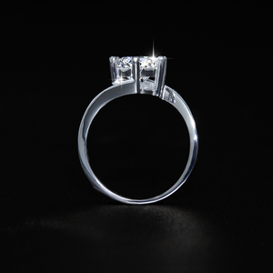经典复古2ct D莫桑石接龙戒指金6叉925银扭臂结婚订婚周年礼物 - Product Image 2