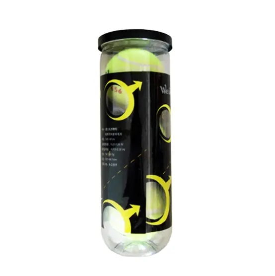 Высококачественные желтые банки для теннисных мячей из натурального каучука, 20% шерсть, фабрика Yiwu, профессиональные сочетающиеся теннисные ракетки