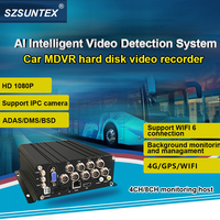 8 canaux 1080P voiture DVR 4G WiFi réseau AI ADAS DMS BSD HDD SD SSD Bus véhicule camion Mobile DVR système 8CH MDVR GPS