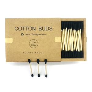 Nuovo arrivato Stock di moda di alta qualità all'ingrosso Oem 200 confezioni <span class=keywords><strong>tamponi</strong></span> di cotone di bambù a doppia testa - Product Image 6