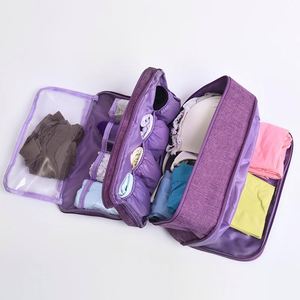 Travel Packing Organizer Large Lightweight Bra Lingerie Storage Case <b>Foldable</b> Cloth Oxford Material <b>Bag</b> Storage Luggage Packing - Product Image 1