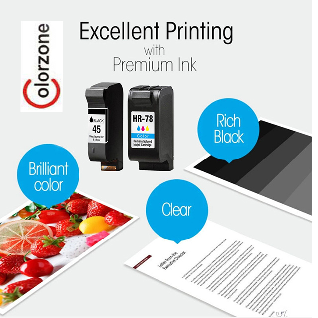 Compatible HP45 HP78 Ink Cartridges HP 45 for hp 78 Deskj 930c 950c 960c 1120c 1125c 710c 720c 820c 1280 1180c Imprimante