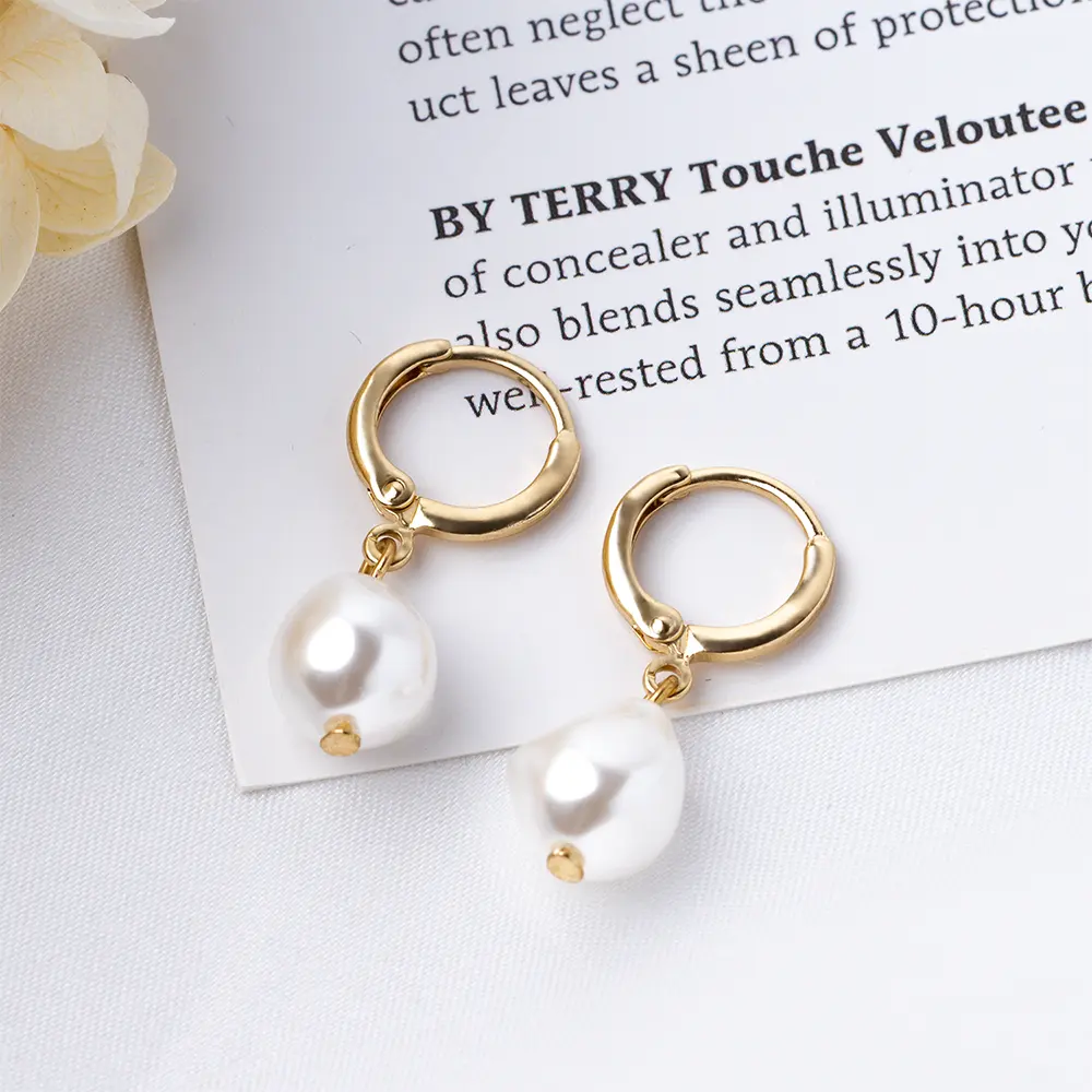 Fashion Korea Designer Jewelry Pearl Drop Earrings for Women