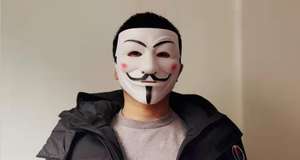 Costume cosplay di Halloween V per Vendetta Halloween facepiece, volto di arbitro/acker - Product Image 2
