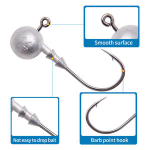 Hameçons de pêche Jighead 14g 3/0, 25 pièces, hameçons à tête de plomb pour la pêche au bar en eau douce, accessoires de pêche - Product Image 4