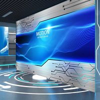 Autocollant mural hexagonal holographique bleu néon 3D auto-adhésif style cyberpunk pour salle de jeux KTV