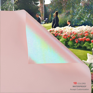 Papier d'emballage pour fleurs en PE enduit coloré personnalisé, imperméable, rouleau de papier synthétique double face, impression numérique acceptée - Product Image 1