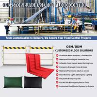 Barrière anti-inondation modulaire robuste en aluminium pour garage, protection résidentielle et commerciale, barrage d'eau portable en alliage métallique