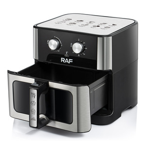 2026 large stainless steel 10L intelligent air fryer <b>oven</b> <b>knob</b> type oil-free electric air fryer with visible window - Product Image 3