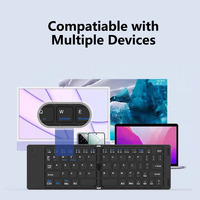 HB023S Clavier BT Pliant Sans Fil Mini Clavier Portable Universel pour Tablettes Ordinateurs Portables Téléphones Mobiles Bureaux En Plein Air