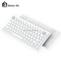 Keyboard Mini Ultra-tipis Melengkung Nirkabel 5 Media Keyboard 5.2 Connect Keyboard