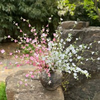 Bunga Buatan, Snow Willow, Falling Snow 12-pronged Pearl Rose, Rangkaian Bunga Dekorasi Ruang Tamu, Alat Peraga Fotografi
